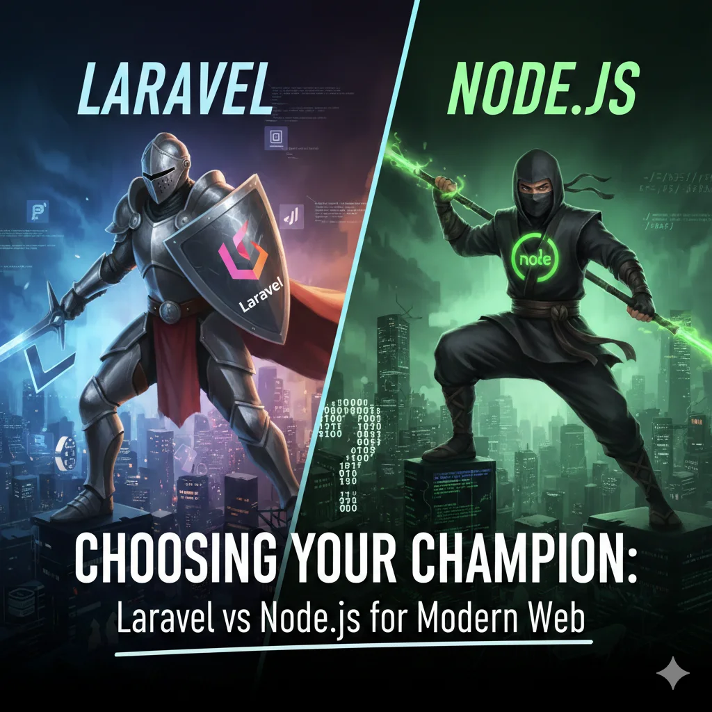 Choosing Your Champion: Laravel vs Node.js for Modern Web Development